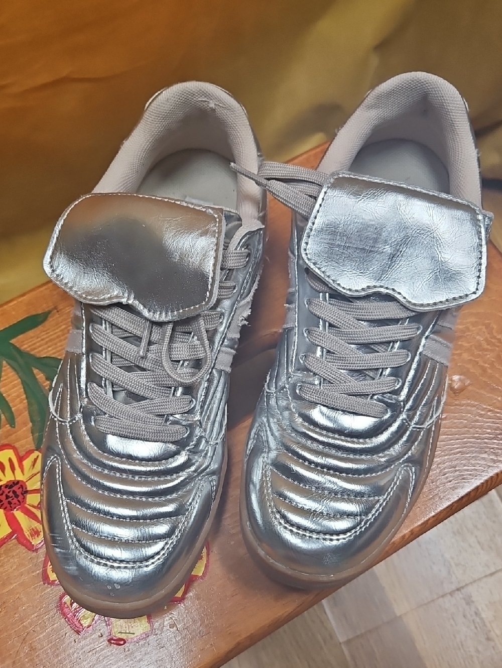 Steve Madden Metallic Silver Women's Sneakers
